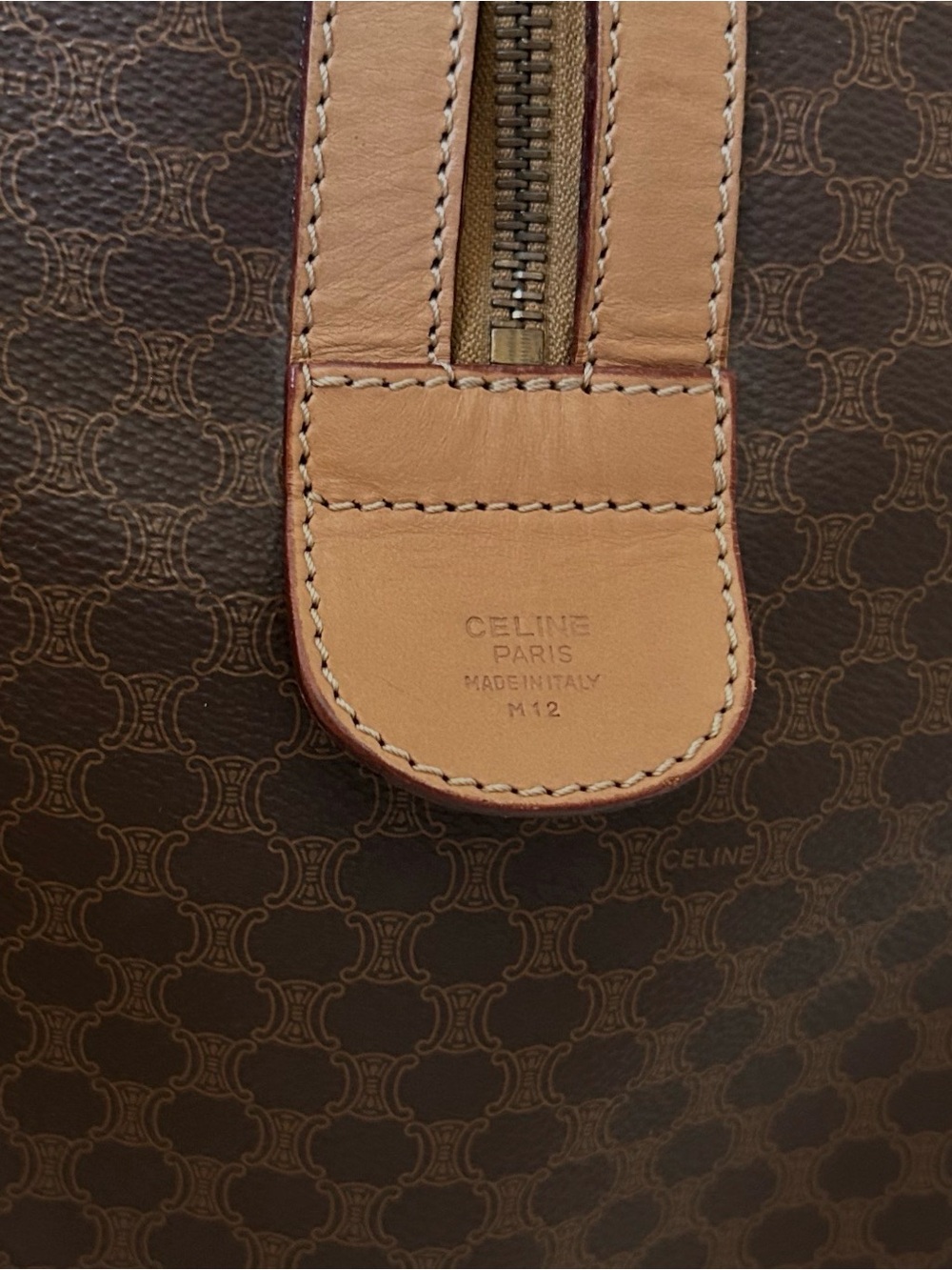 🤎CELINE🤎Macadam💛Brown Mono Weekender Bag with Unbranded Strap & Lock no key - Picture 4 of 16
